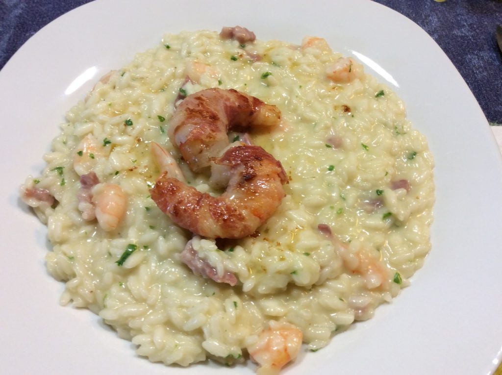 Risotto allo zenzero con gamberi marinati